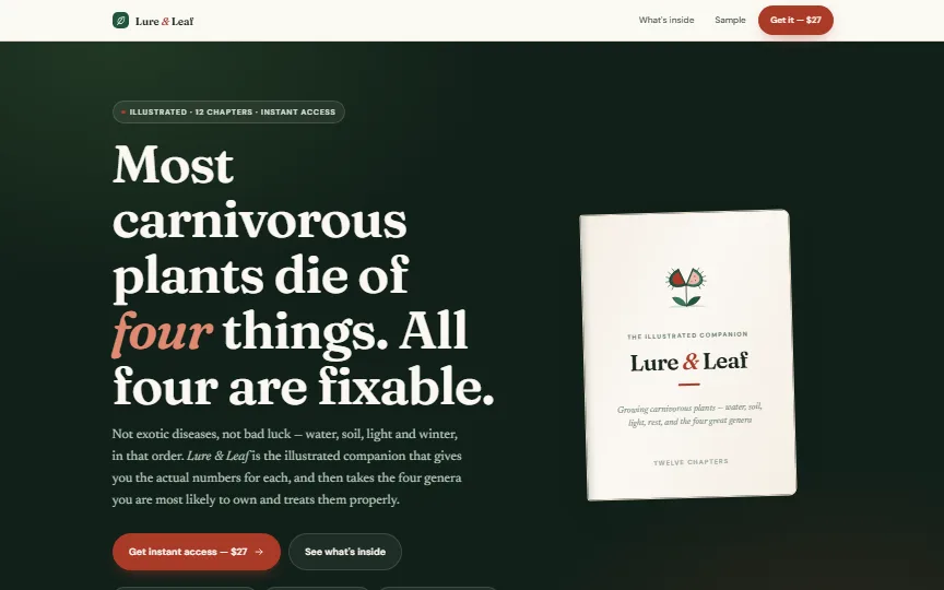 Lure & Leaf website preview